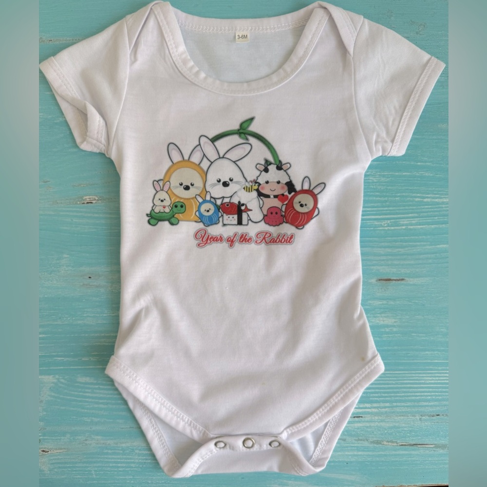 Year of the Rabbit Onesie Size 3-6 Months